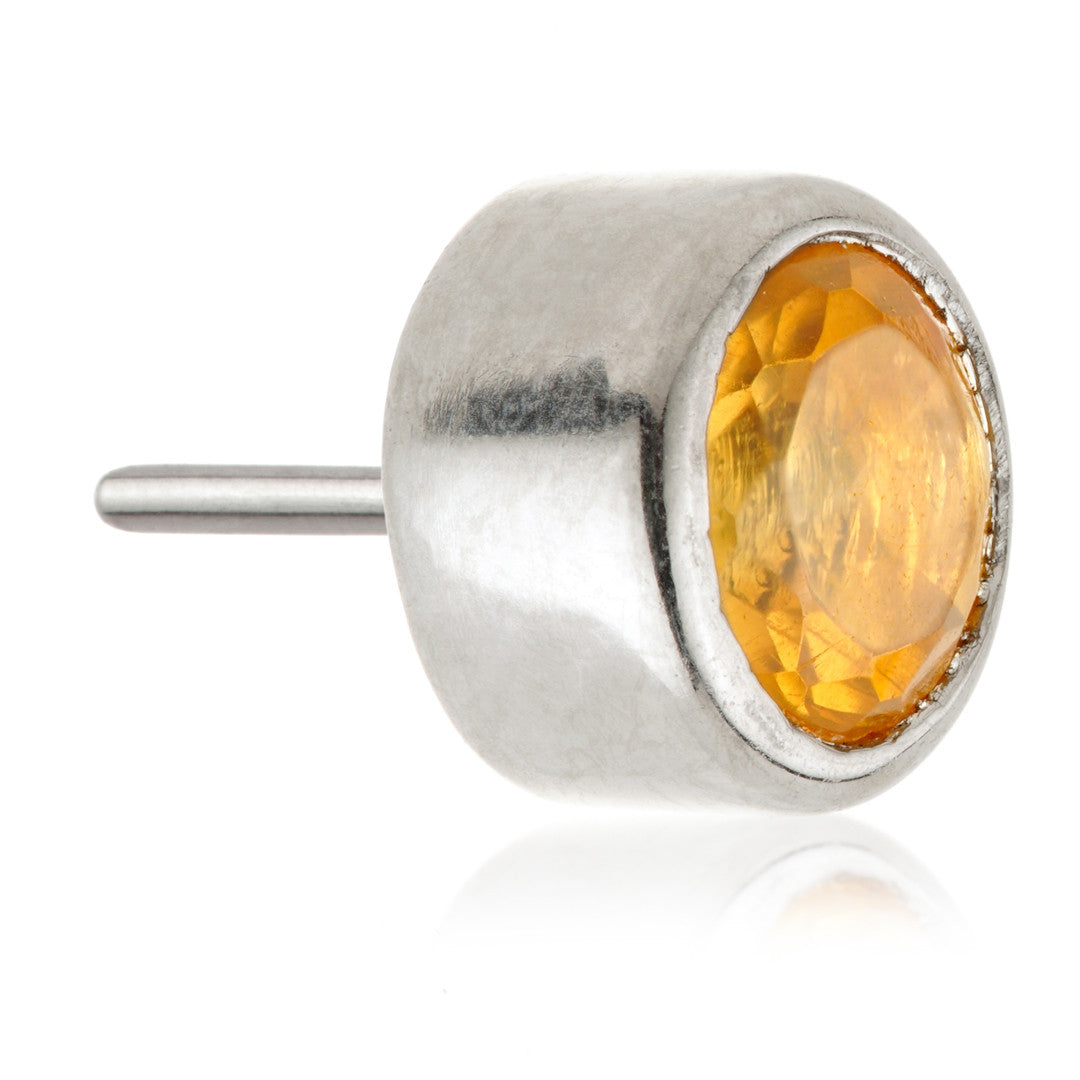 TL - 14ct Gold Citrine Bezel Pin Attachment