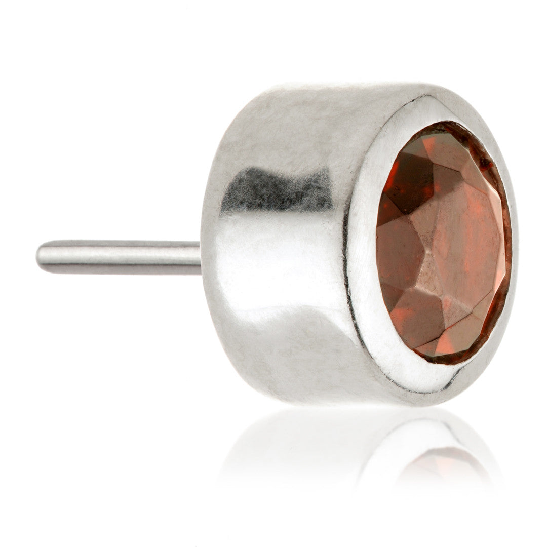 TL - 14ct Gold Garnet Bezel Pin Attachment
