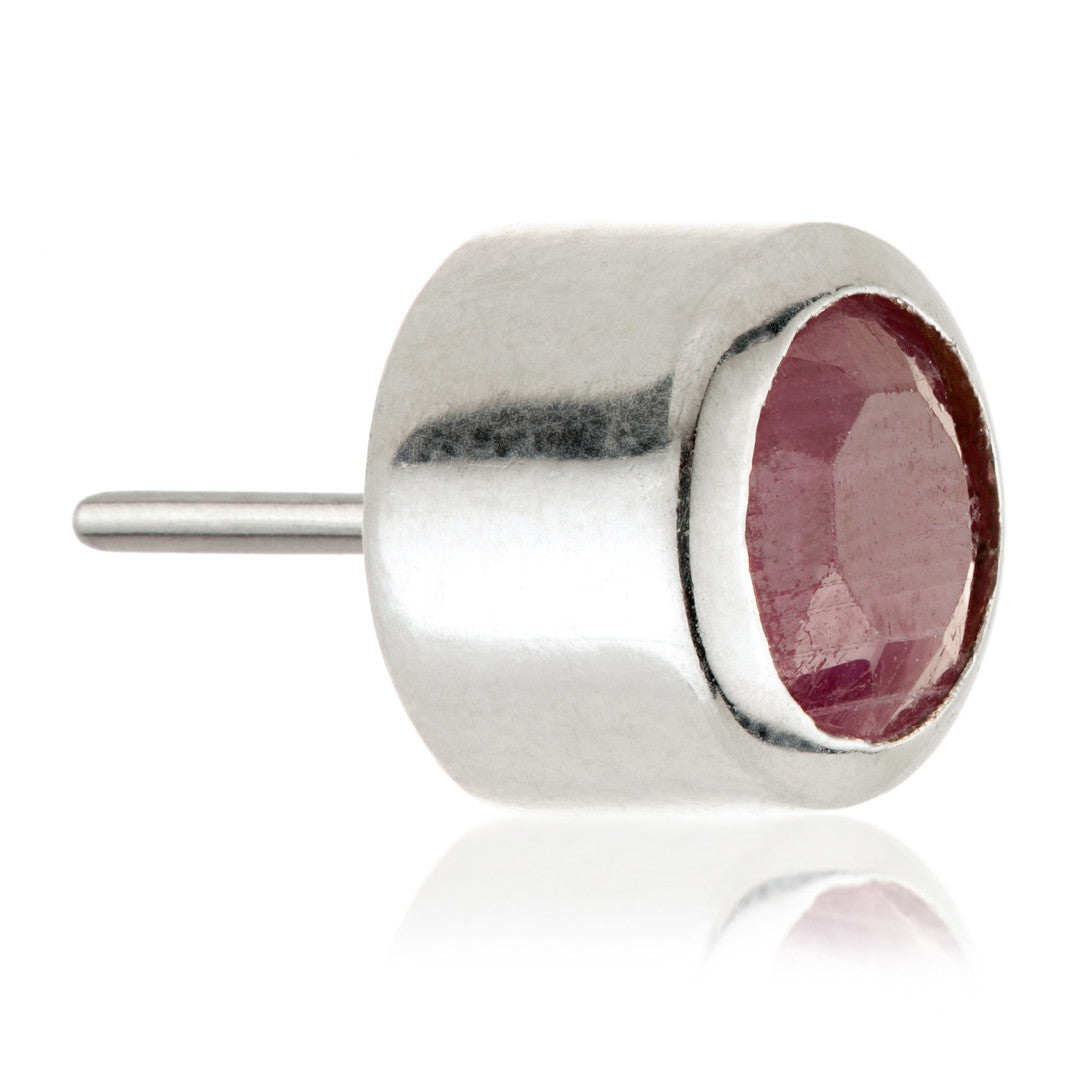 TL - 14ct Gold Ruby Bezel Pin Attachment
