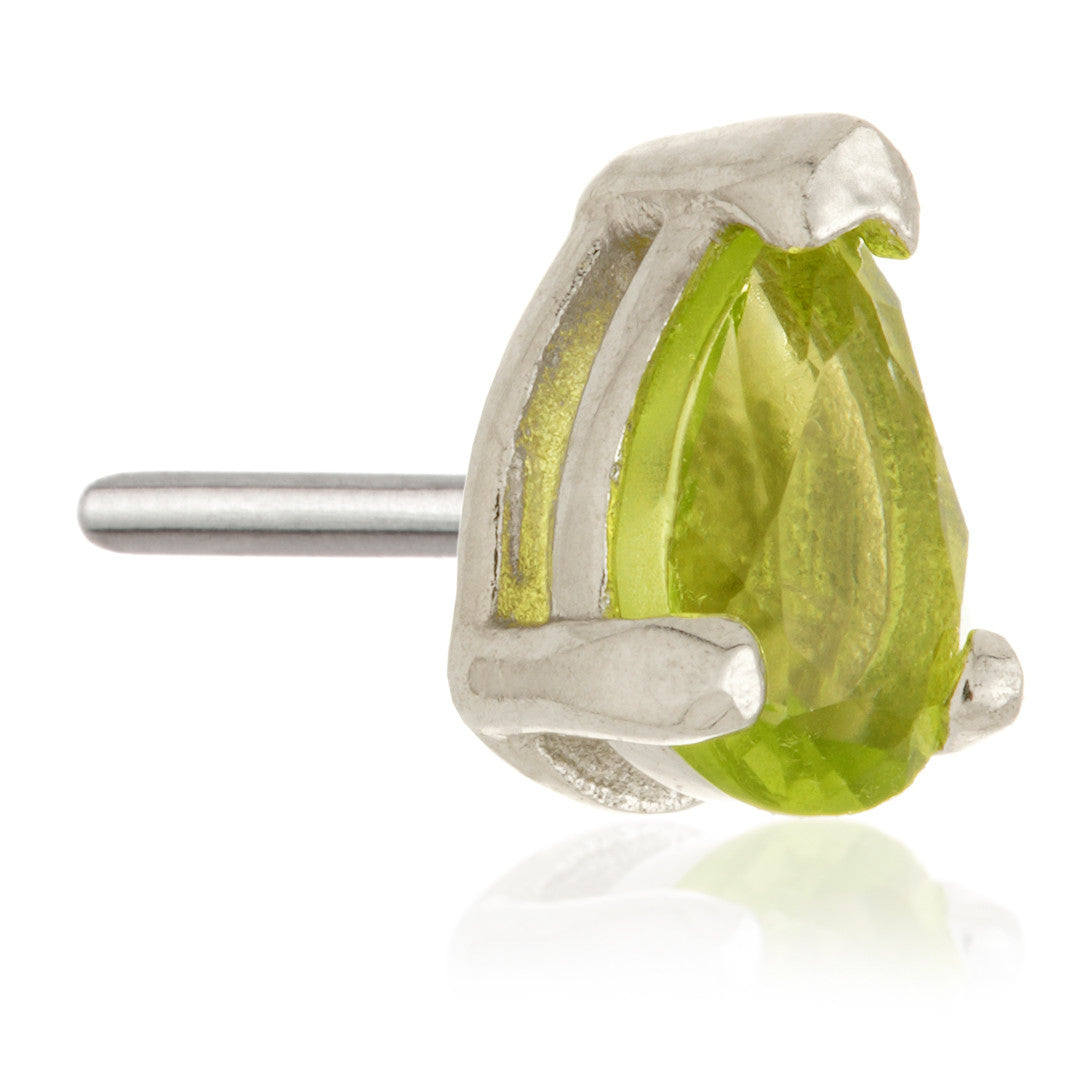 TL - 14ct Gold Threadless Teardrop Gem Pin Attachment