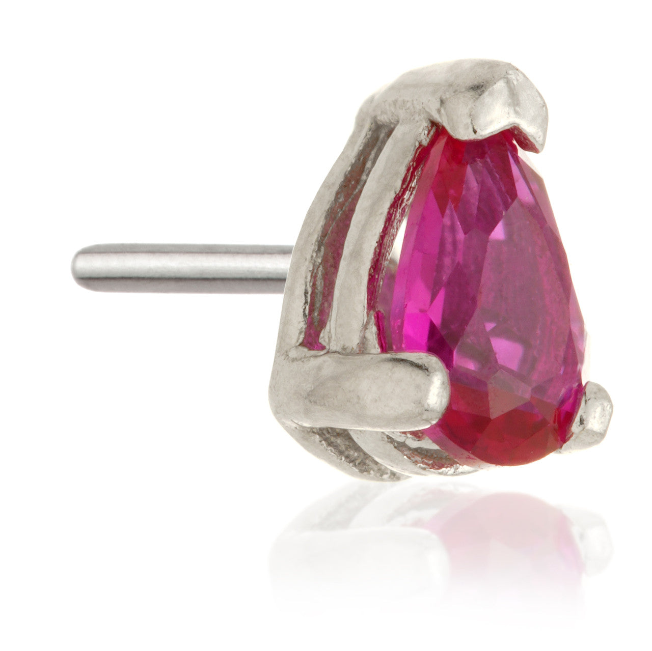 TL - 14ct Gold Threadless Teardrop Gem Pin Attachment
