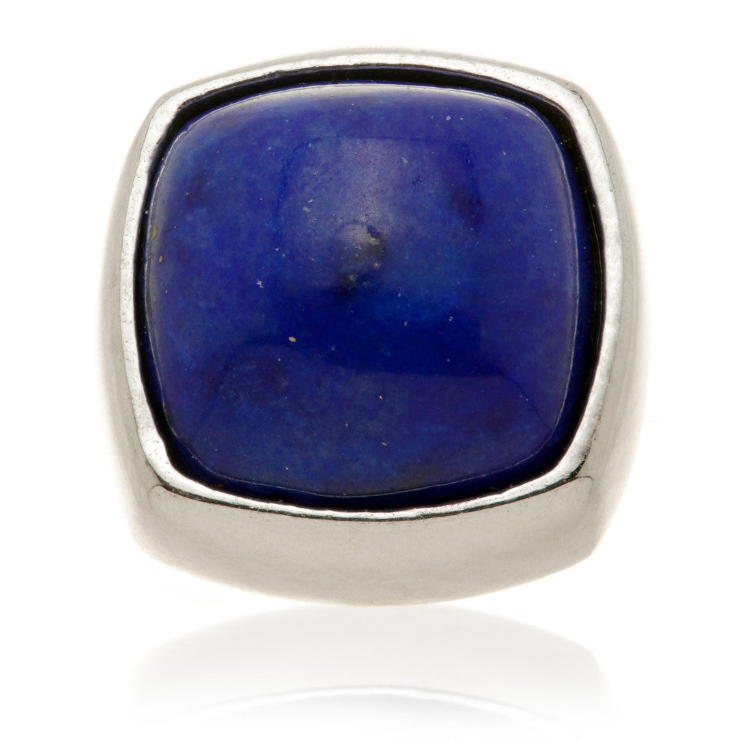 TL - 14ct Gold Internal Lapis Cabochon Cushion Attachment