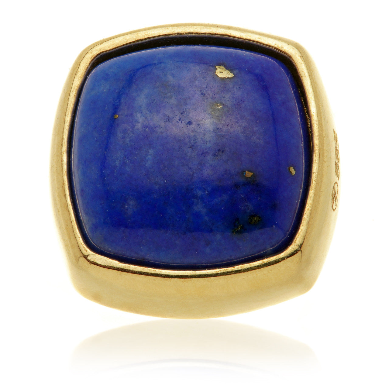 TL - 14ct Gold Internal Lapis Cabochon Cushion Attachment