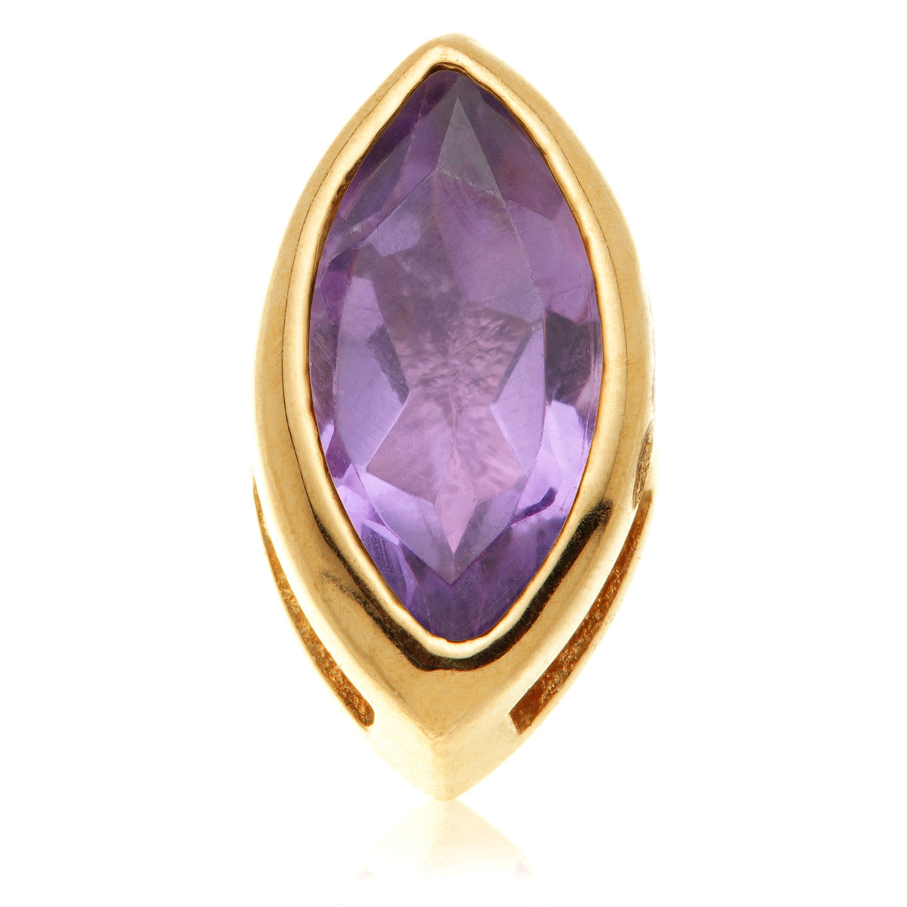 TL - 14ct Gold Internal Amethyst Marquise Attachment