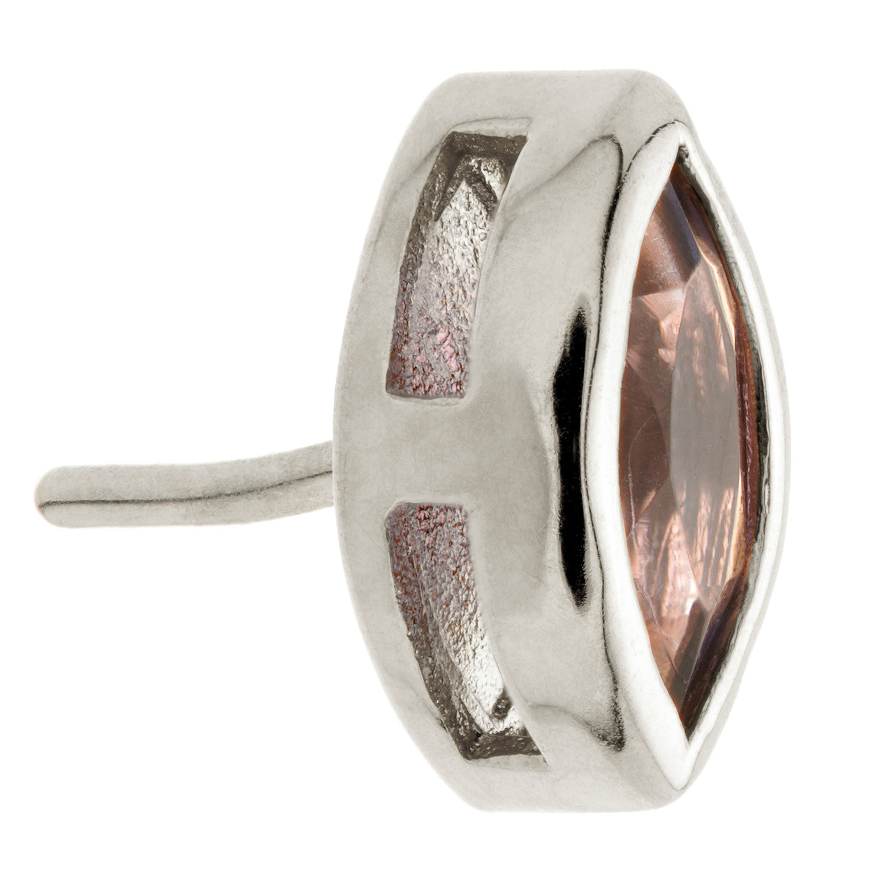 TL - 14ct Gold Threadless Iolite Marquise Pin Attachment