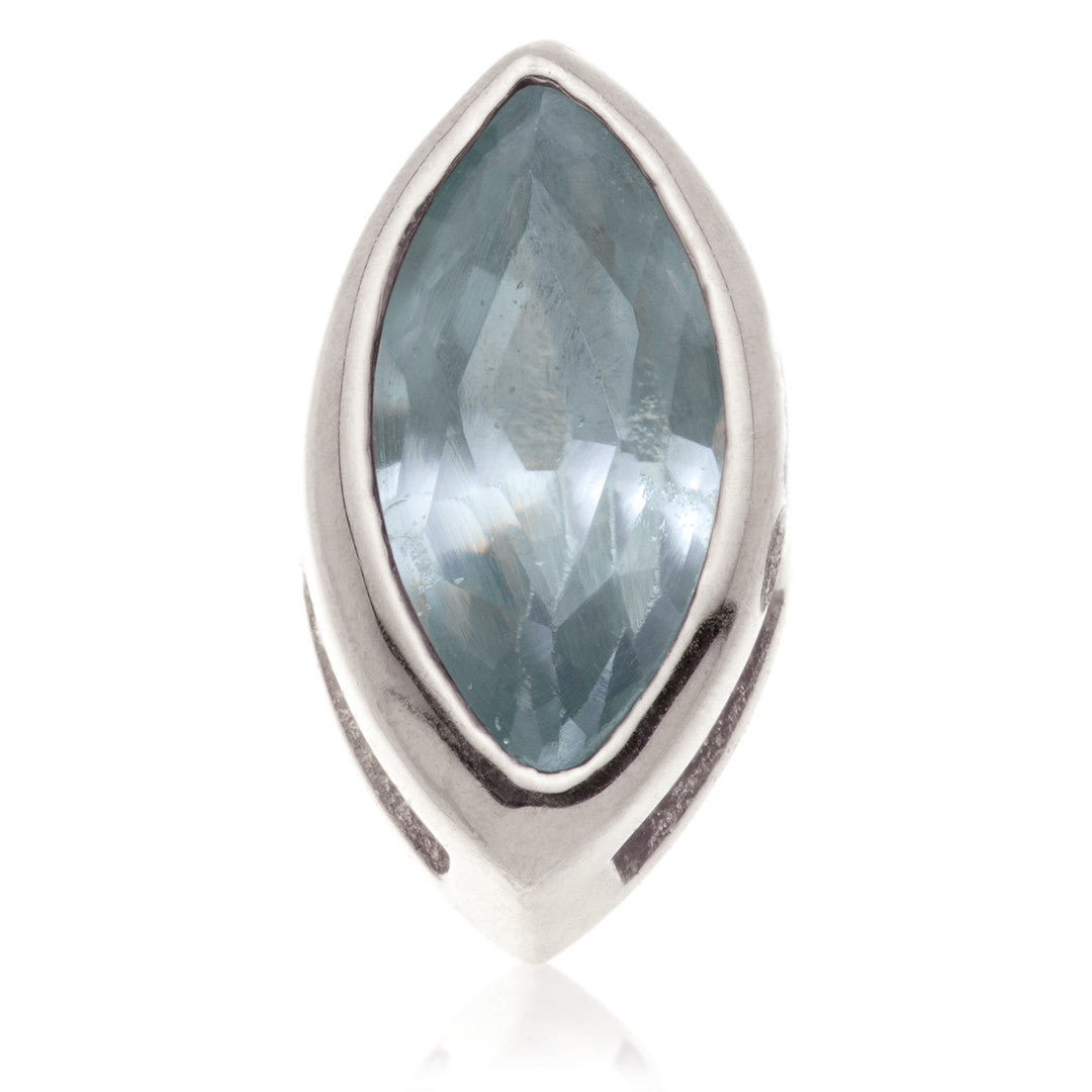 TL - 14ct Gold Threadless Multi Sapphire Marquise Pin Attachment