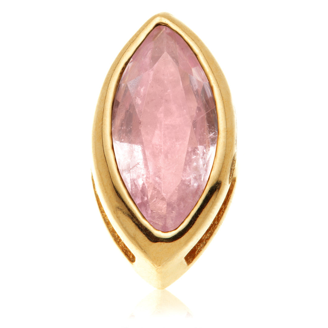 TL - 14ct Gold Threadless Multi Sapphire Marquise Pin Attachment