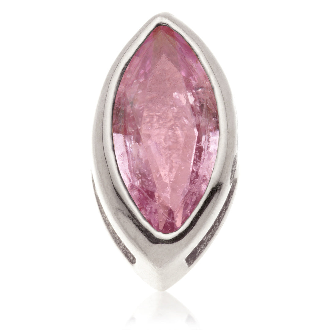 TL - 14ct Gold Threadless Multi Sapphire Marquise Pin Attachment