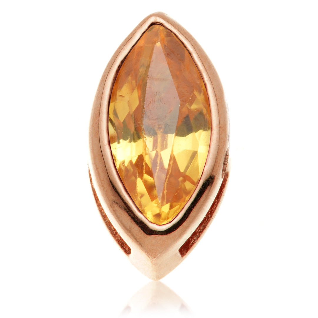 TL - 14ct Gold Threadless Multi Sapphire Marquise Pin Attachment