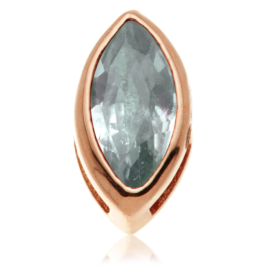 TL - 14ct Gold Threadless Multi Sapphire Marquise Pin Attachment