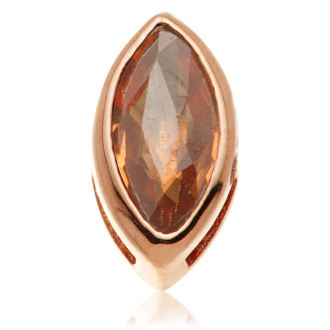 TL - 14ct Gold Threadless Multi Sapphire Marquise Pin Attachment