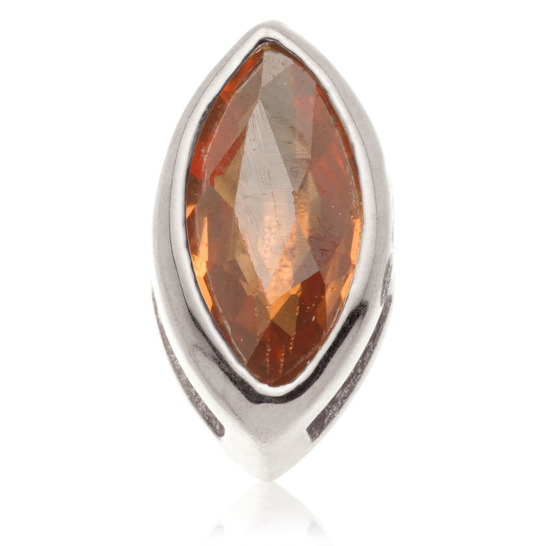 TL - 14ct Gold Threadless Multi Sapphire Marquise Pin Attachment