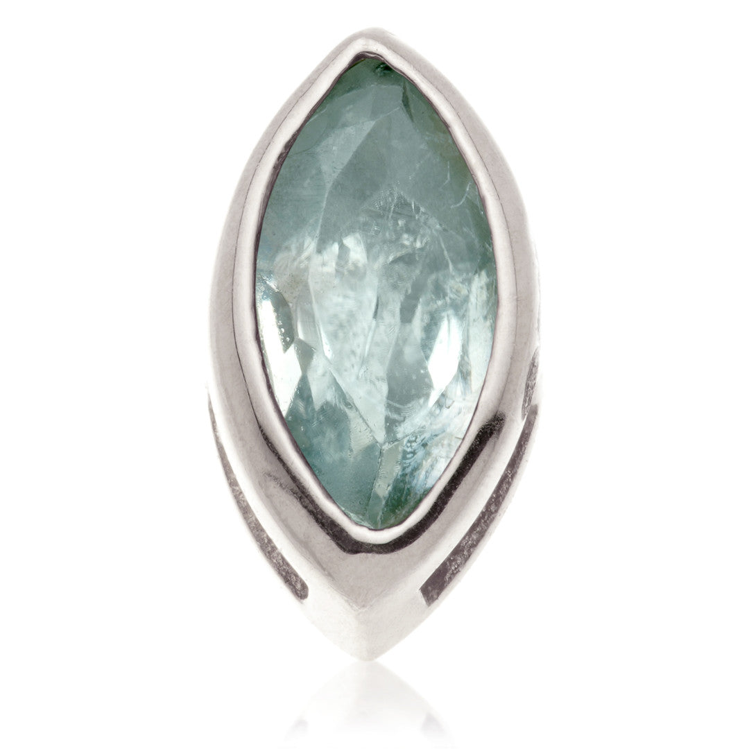 TL - 14ct Gold Threadless Multi Tourmaline Marquise Pin Attachment