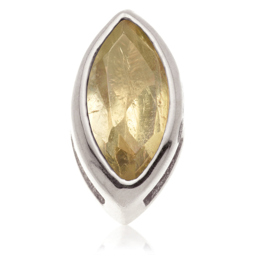 TL - 14ct Gold Threadless Multi Tourmaline Marquise Pin Attachment