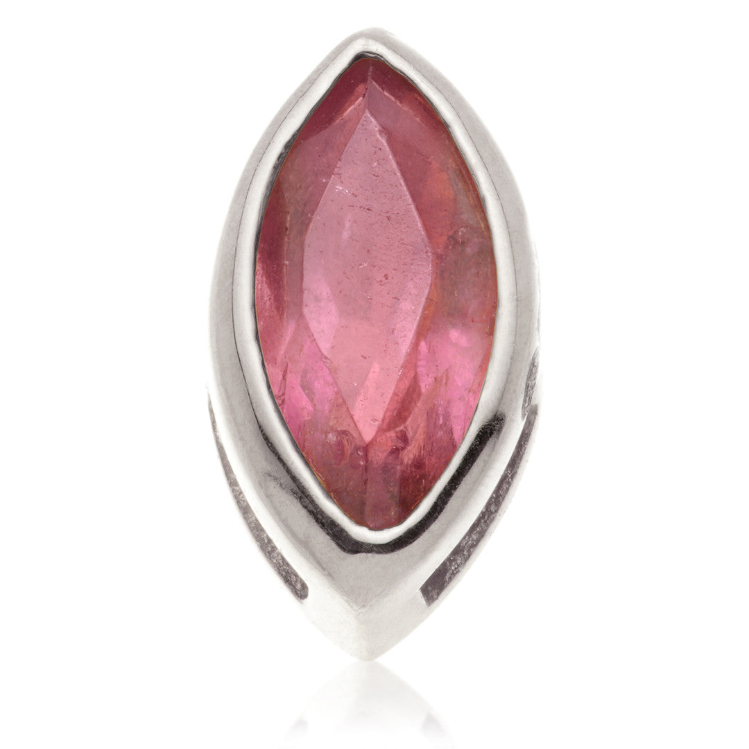 TL - 14ct Gold Threadless Multi Tourmaline Marquise Pin Attachment