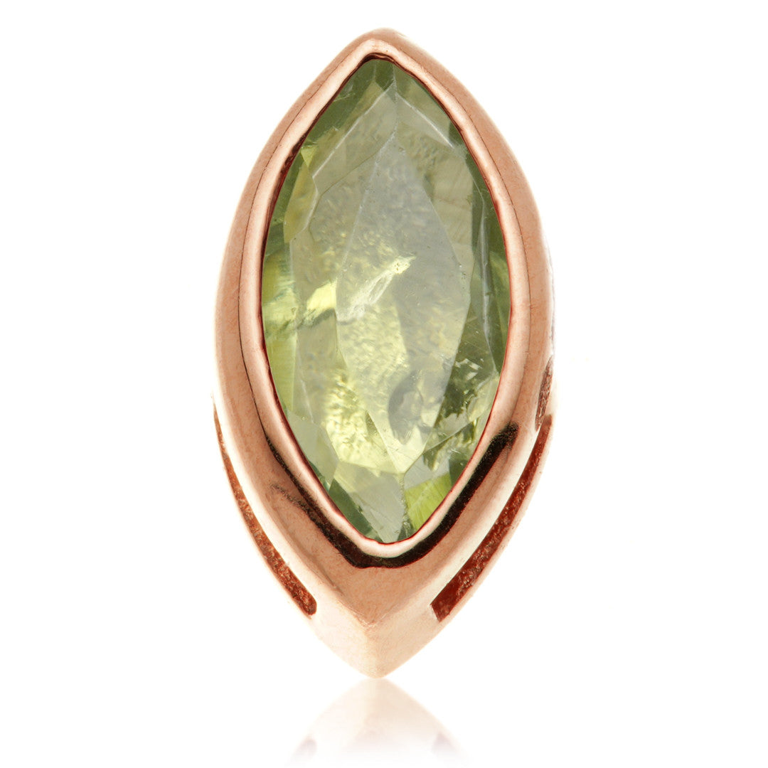 TL - 14ct Gold Threadless Multi Tourmaline Marquise Pin Attachment