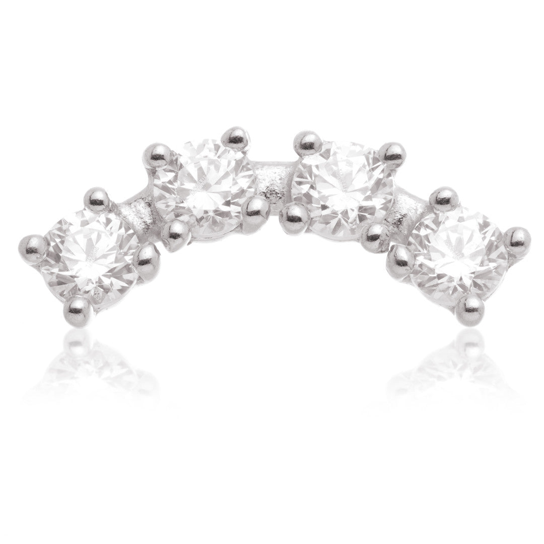 TL - 14ct Internal Gold Jewelled Prong Crescent Attachment