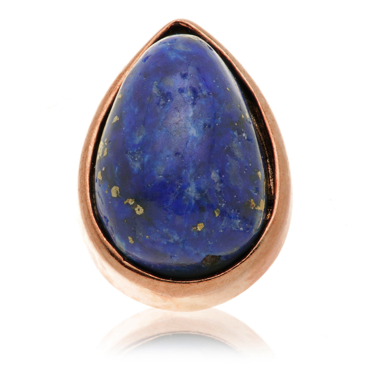 TL - 14ct Gold Internal Lapis Cabochon Pear Attachment
