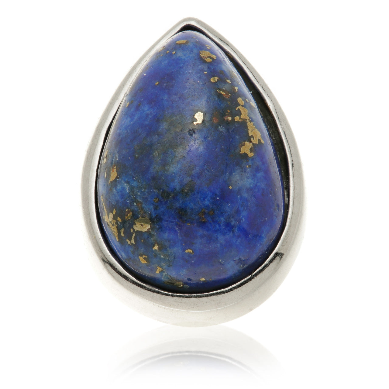 TL - 14ct Gold Internal Lapis Cabochon Pear Attachment