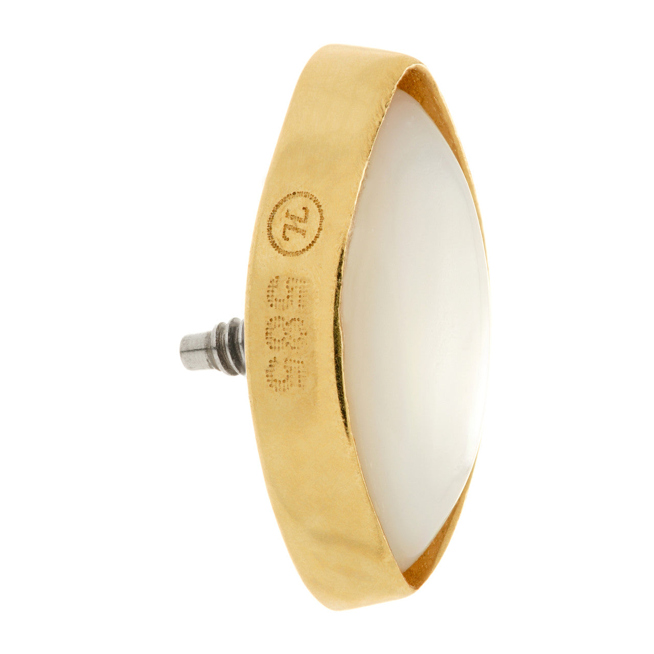 TL - 14ct Gold Internal Mother of Pearl Cabochon Marquise Attachment