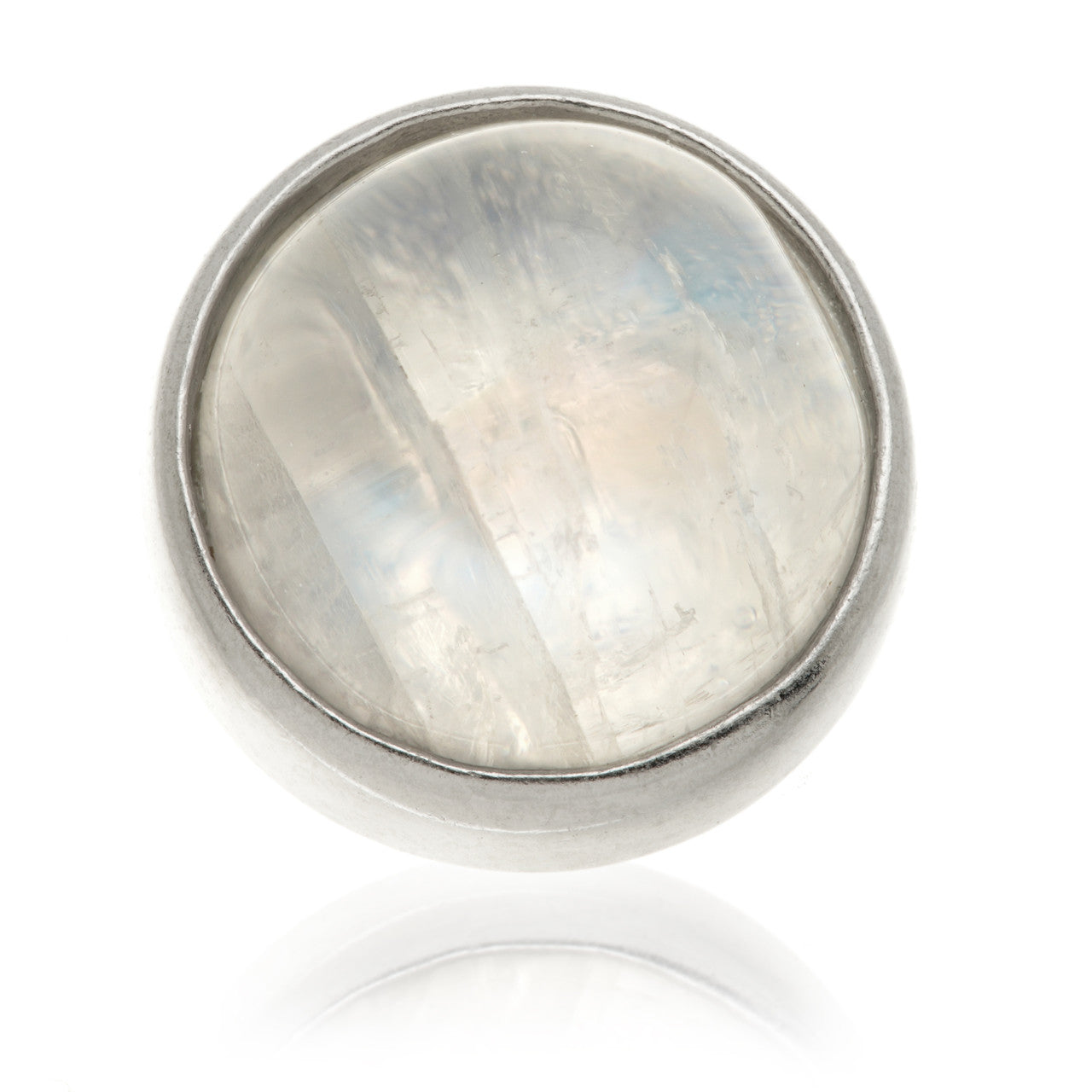 TL - 14ct Gold Internal Moonstone Cabochon Round Attachment
