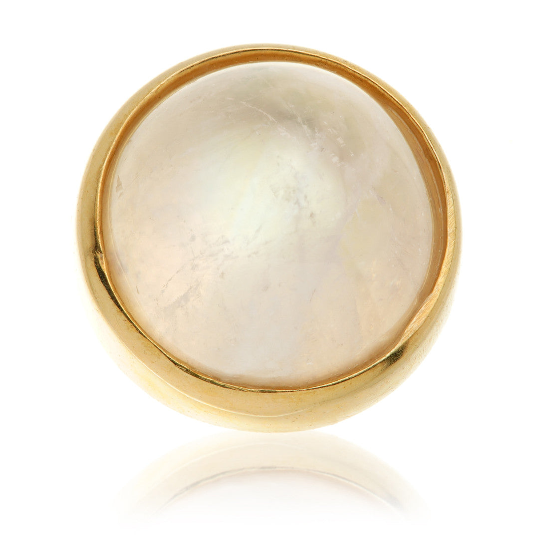 TL - 14ct Gold Internal Moonstone Cabochon Round Attachment