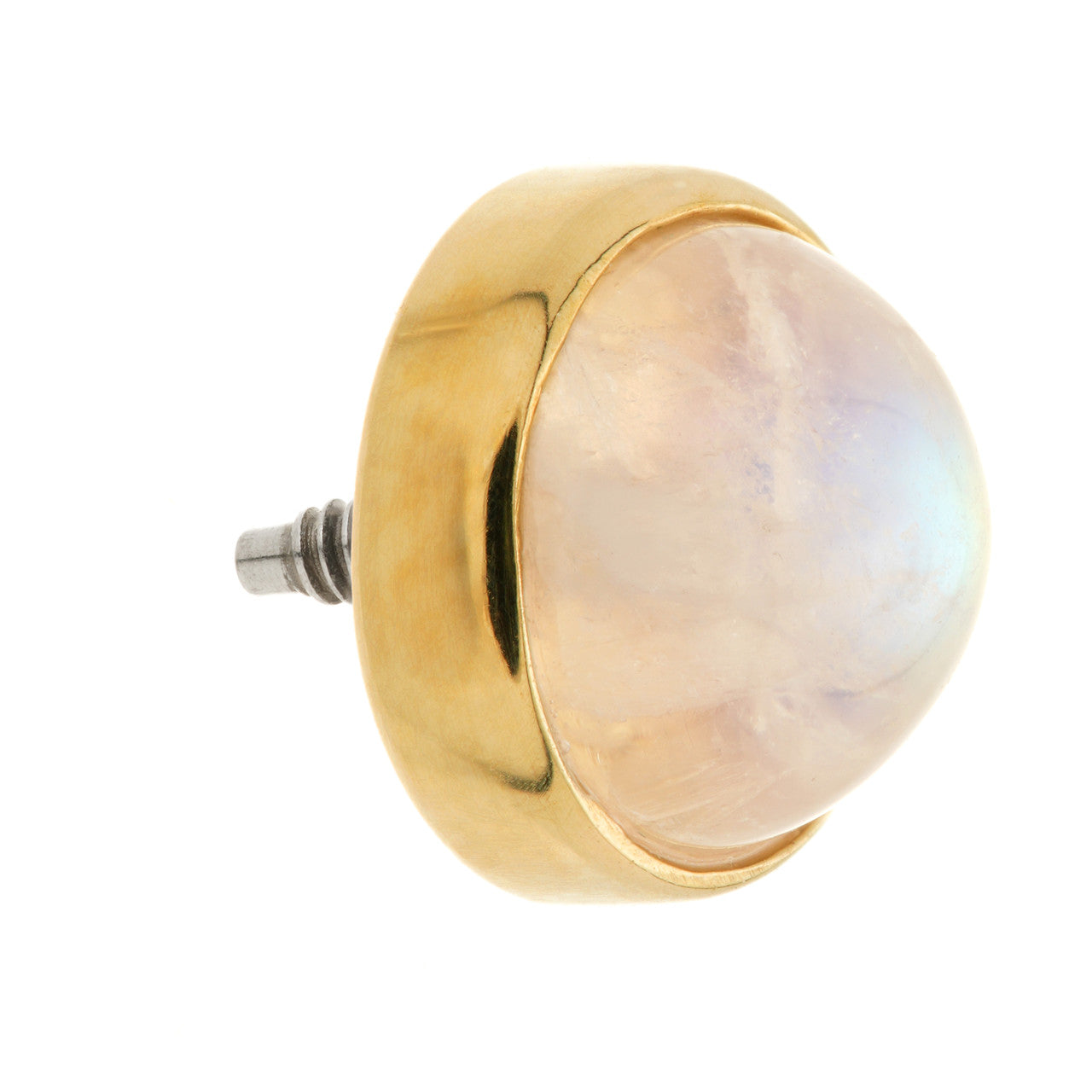 TL - 14ct Gold Internal Moonstone Cabochon Round Attachment