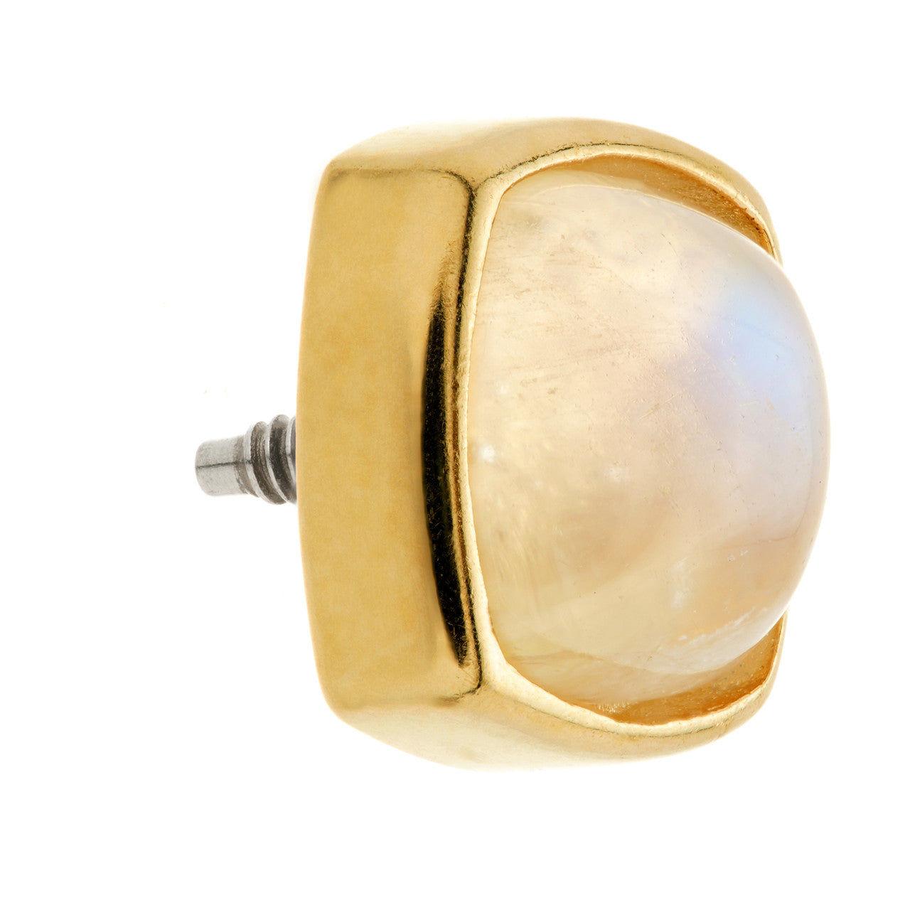 TL - 14ct Gold Internal Moonstone Cabochon Cushion Attachment
