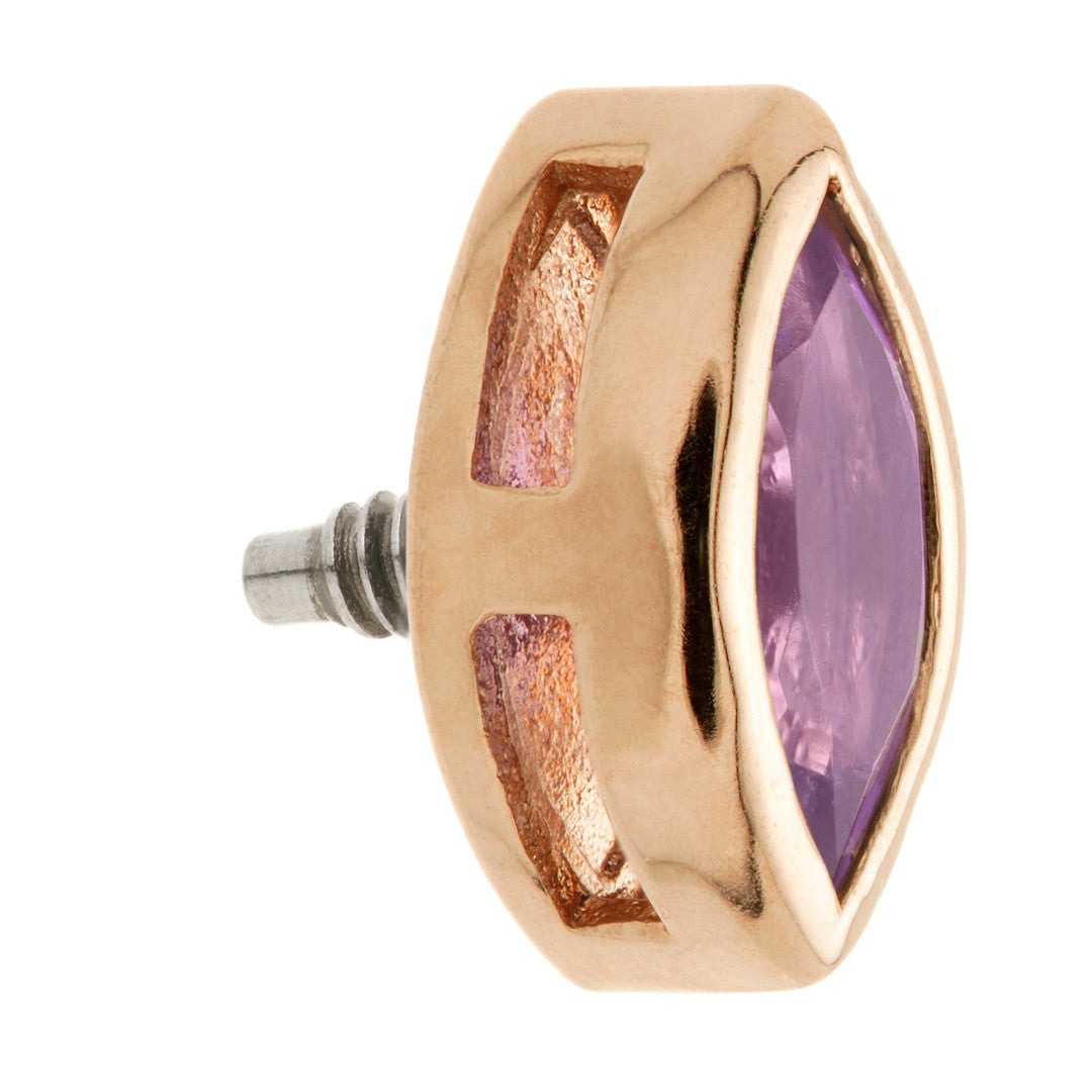 TL - 14ct Gold Internal Amethyst Marquise Attachment