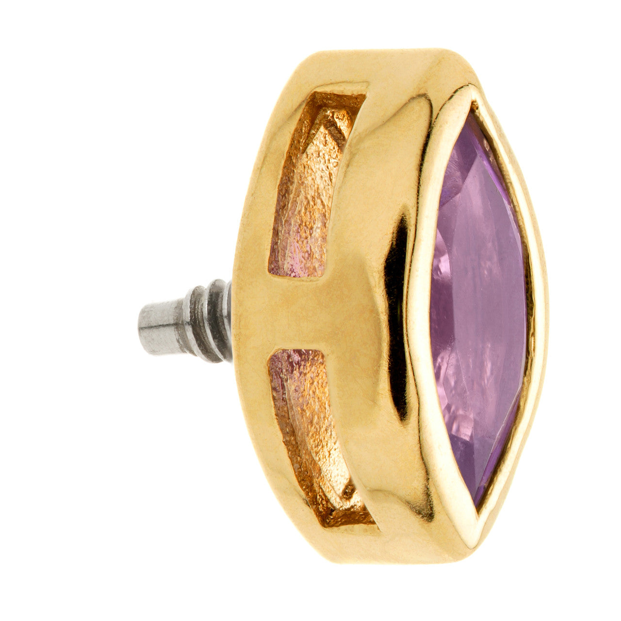 TL - 14ct Gold Internal Amethyst Marquise Attachment