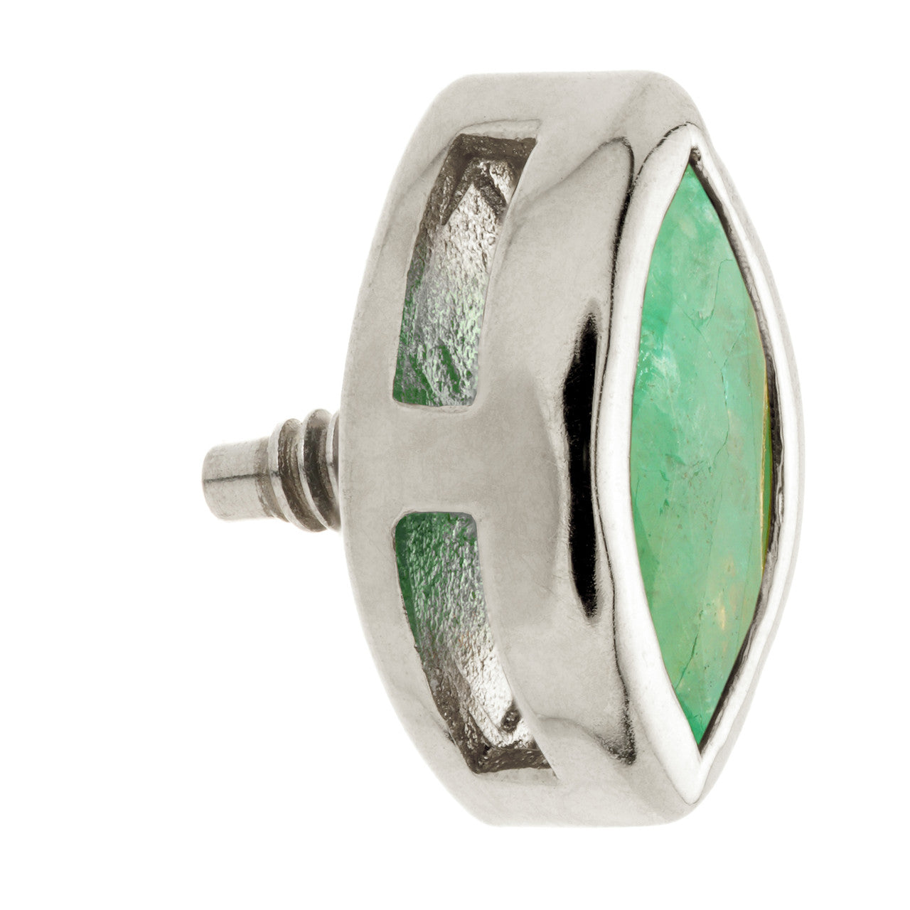 TL - 14ct Gold Internal Emerald Marquise Attachment