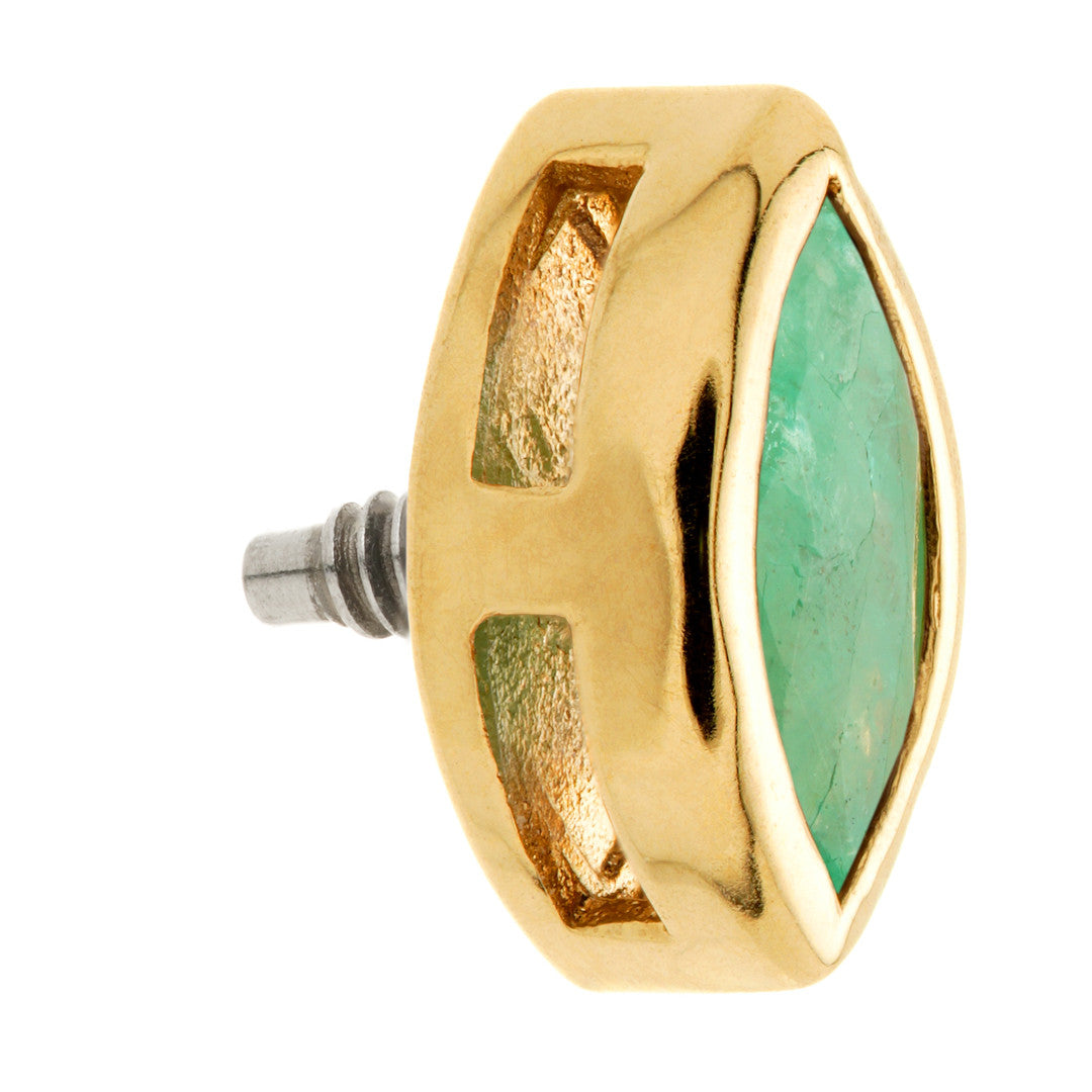 TL - 14ct Gold Internal Emerald Marquise Attachment