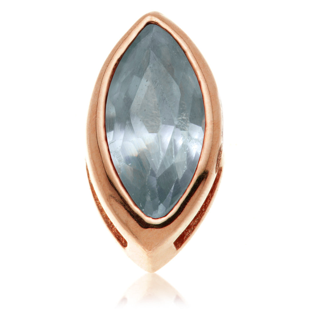 TL - 14ct Gold Internal Multi Sapphire Marquise Attachment