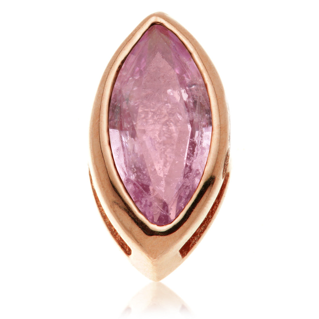 TL - 14ct Gold Internal Multi Sapphire Marquise Attachment