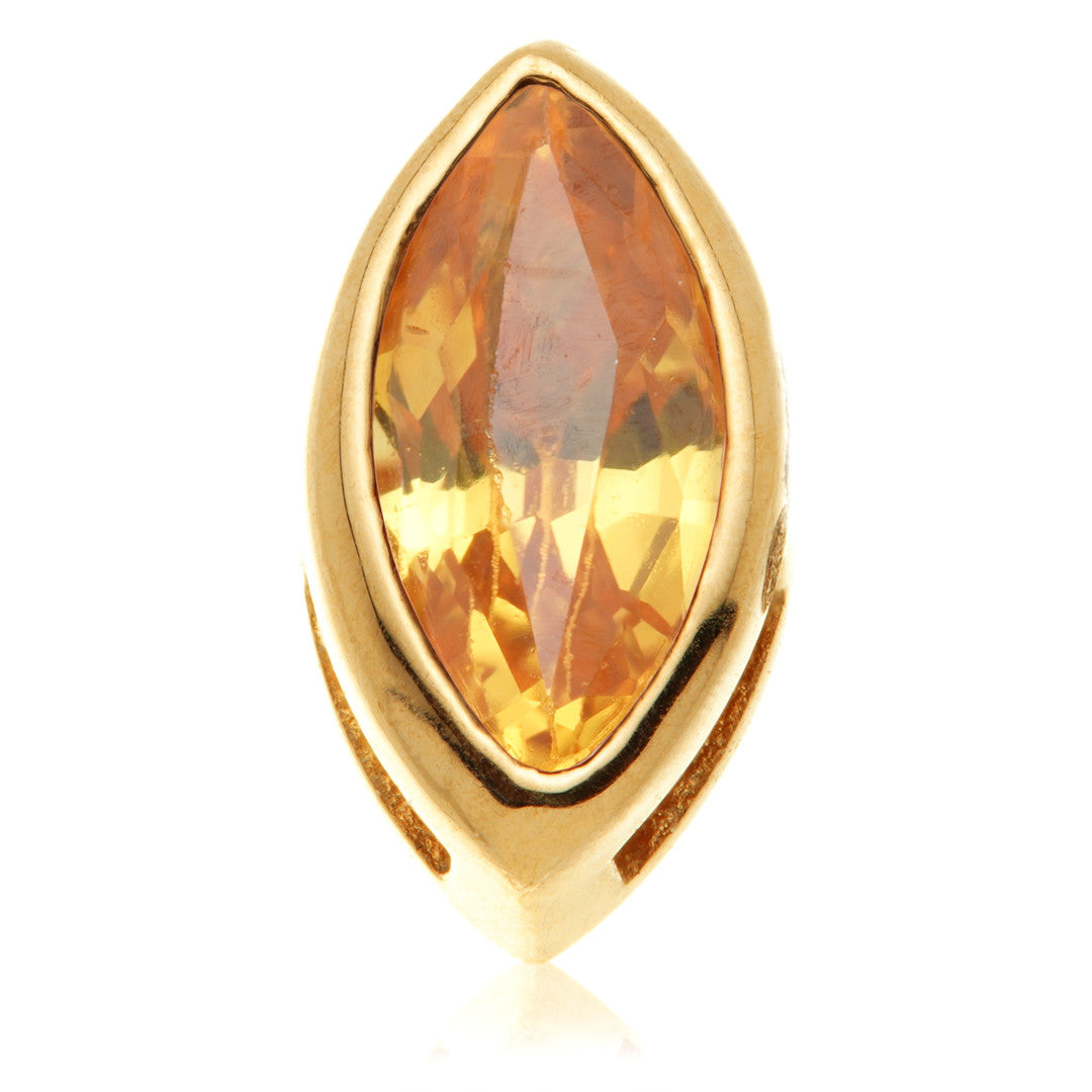TL - 14ct Gold Internal Multi Sapphire Marquise Attachment