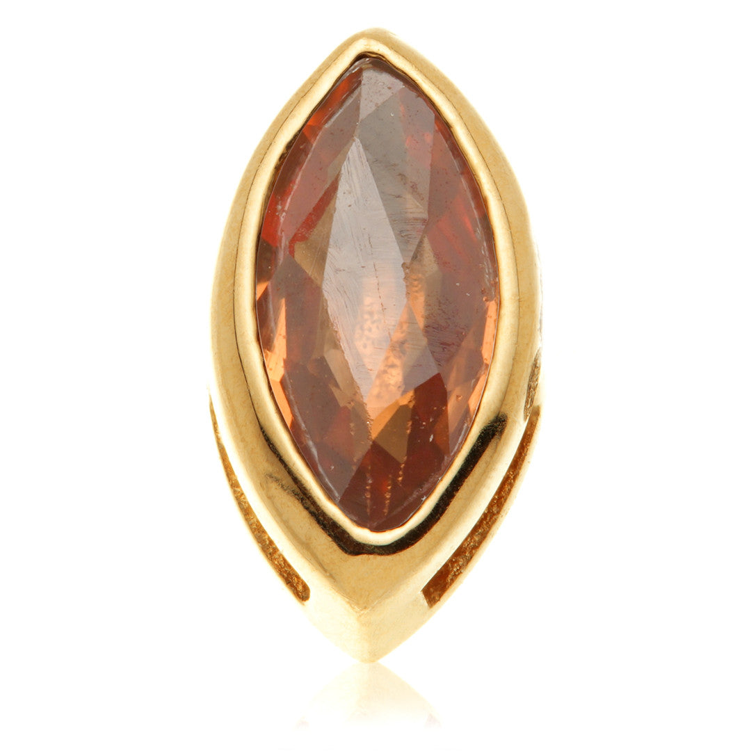 TL - 14ct Gold Internal Multi Sapphire Marquise Attachment