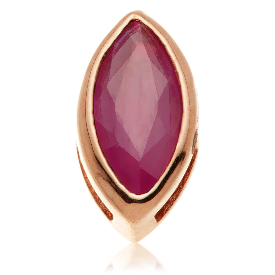 TL - 14ct Gold Internal Ruby Marquise Attachment