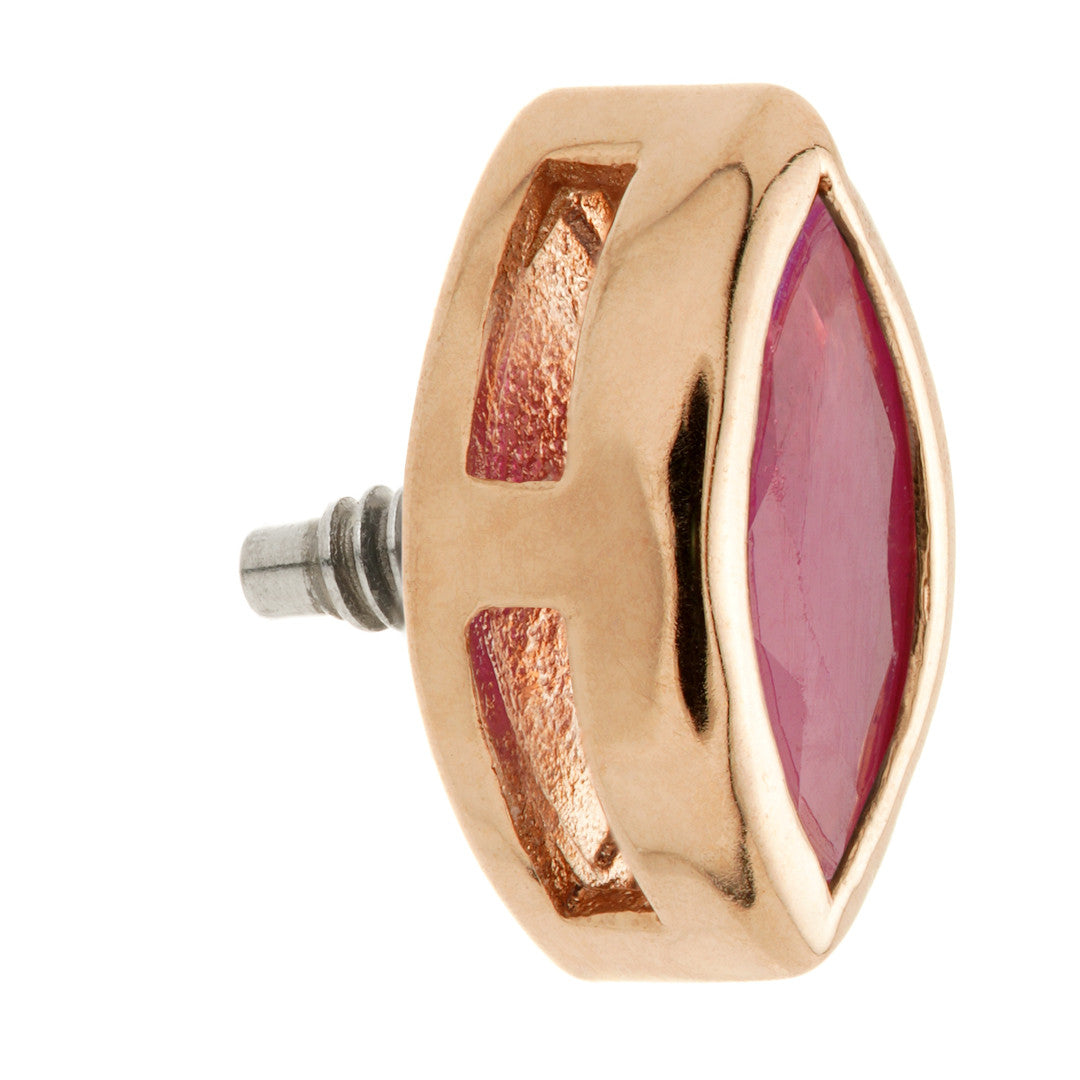 TL - 14ct Gold Internal Ruby Marquise Attachment