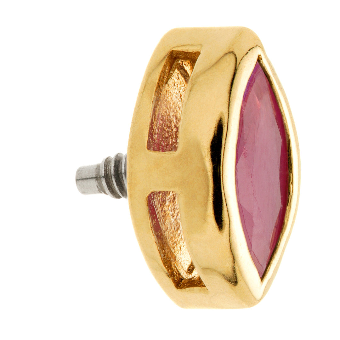 TL - 14ct Gold Internal Ruby Marquise Attachment