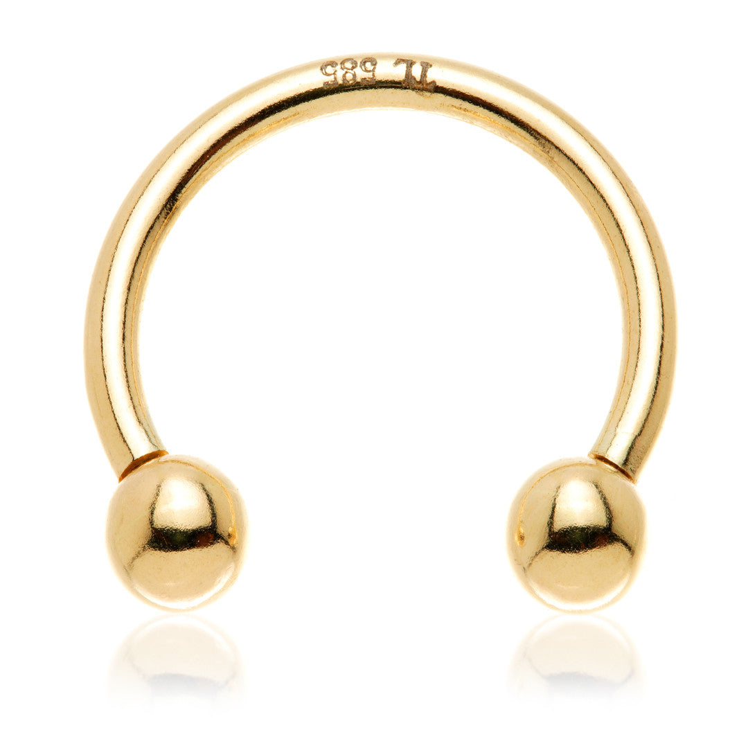 TL - 14ct Internal Gold Circular Barbell