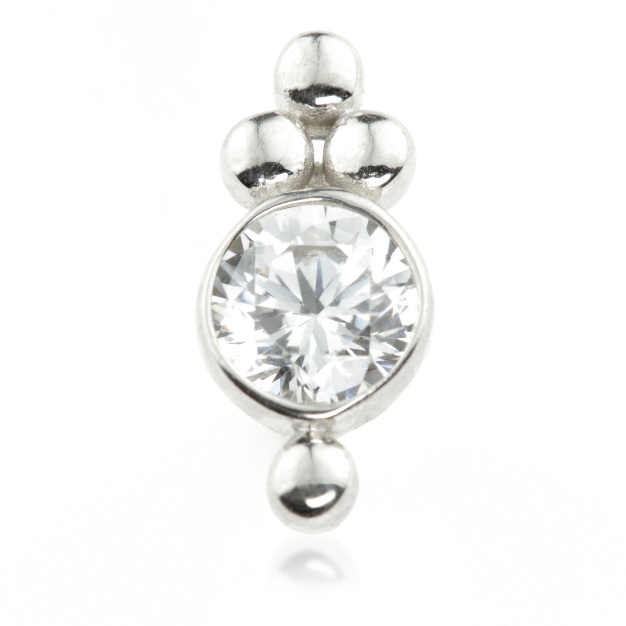 Caeli Gem Solid Gold Cartilage Barbell Earring