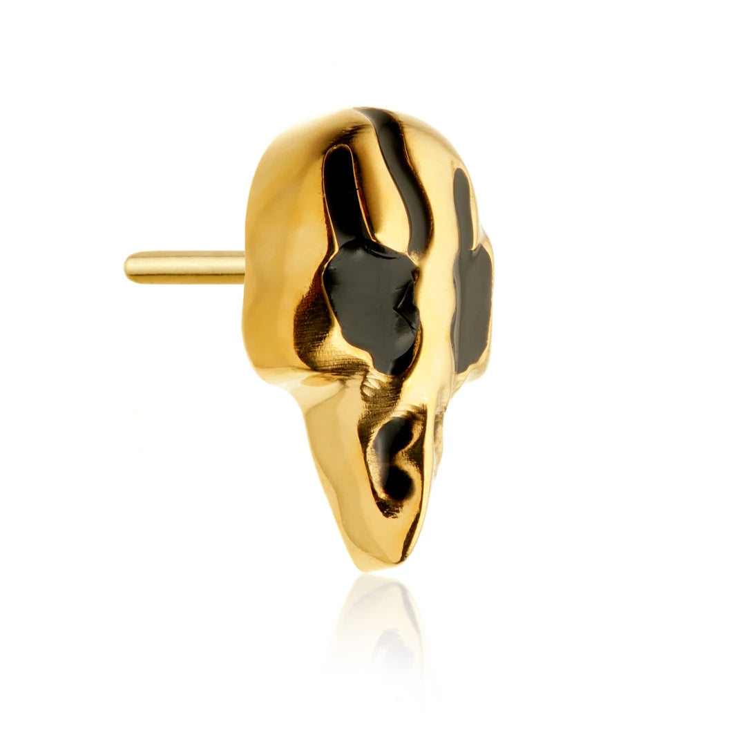 Gold PVD Ti Threadless Bird Skull Attachment