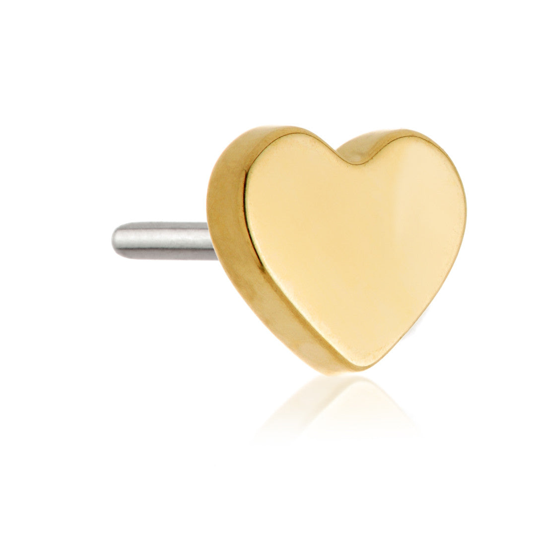 Zircon Gold Pop-In Ti Heart Disk