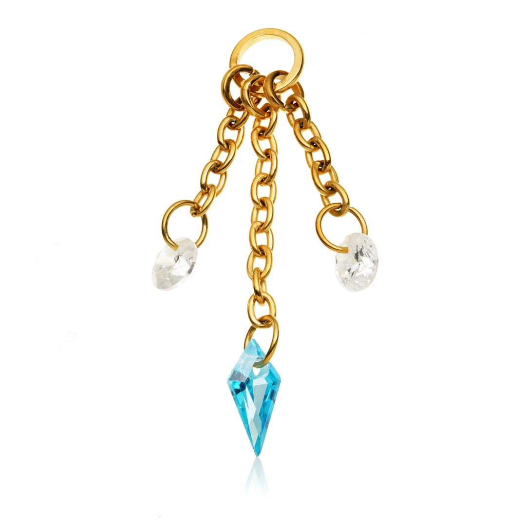 Gold PVD Titanium Kite & Round Hanging Chain Attachment
