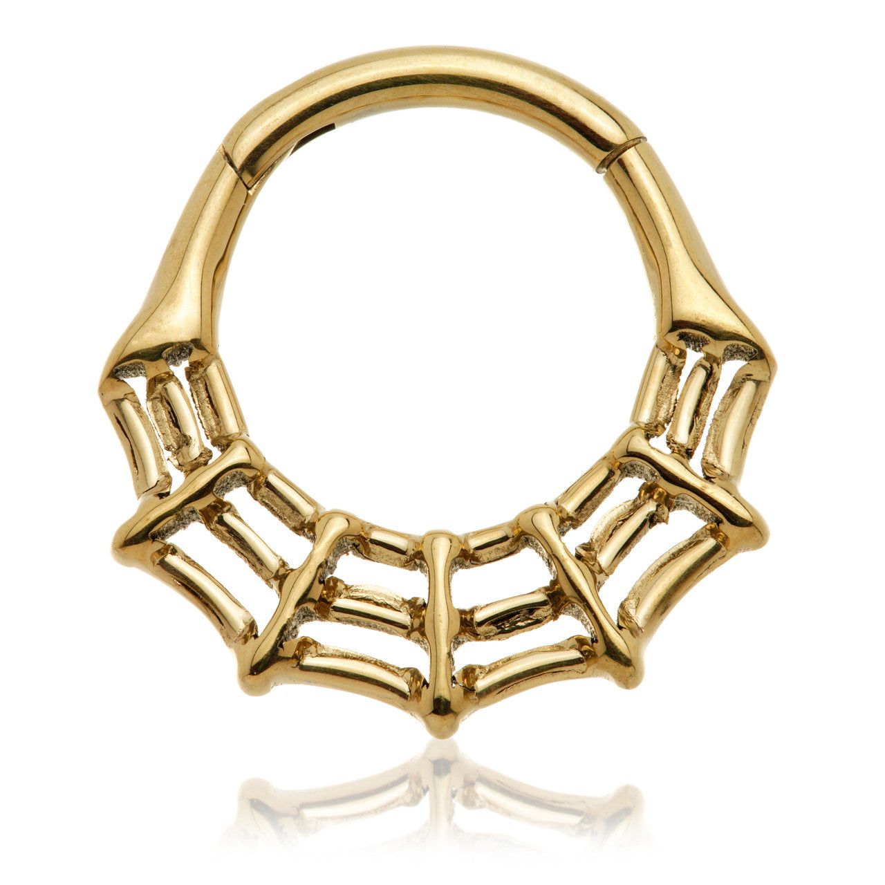 Zircon Gold Ti Couture Cobweb Hinge Ring