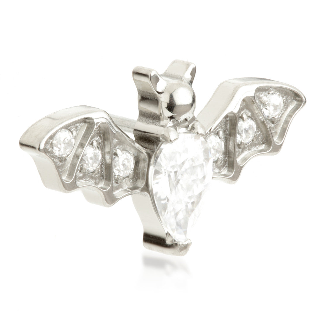 Ti Threadless Jewelled Bat Attachment