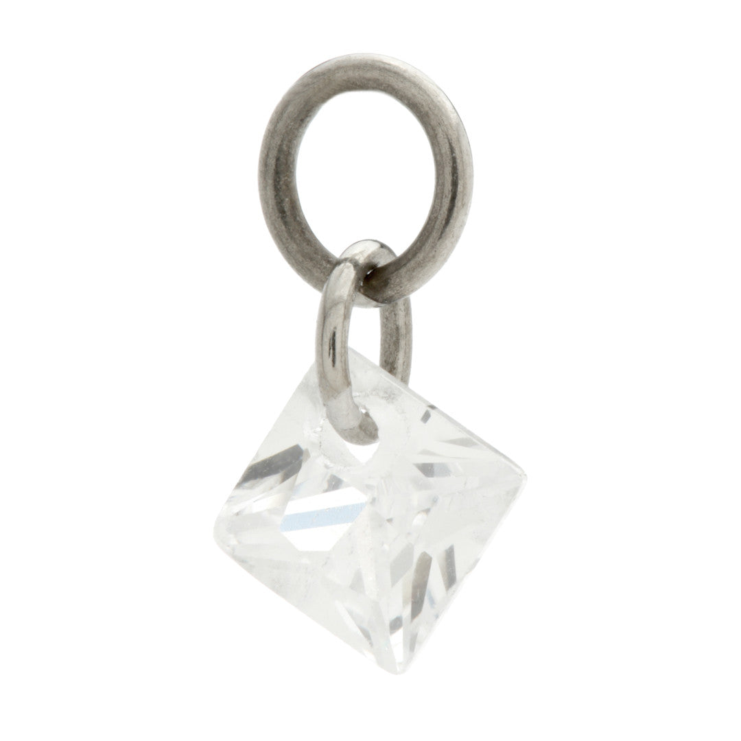 Ti Princess Cut Gem Charm Attachment