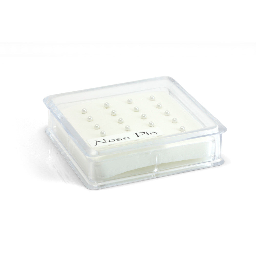 20x Silver Pearl Straight Ball Back - in Box