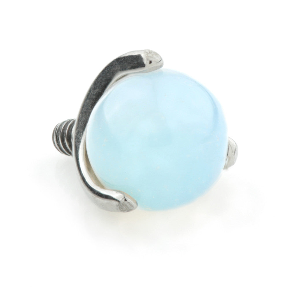 Ti Internal Prong Set with Opalite Stone Ball Attachment
