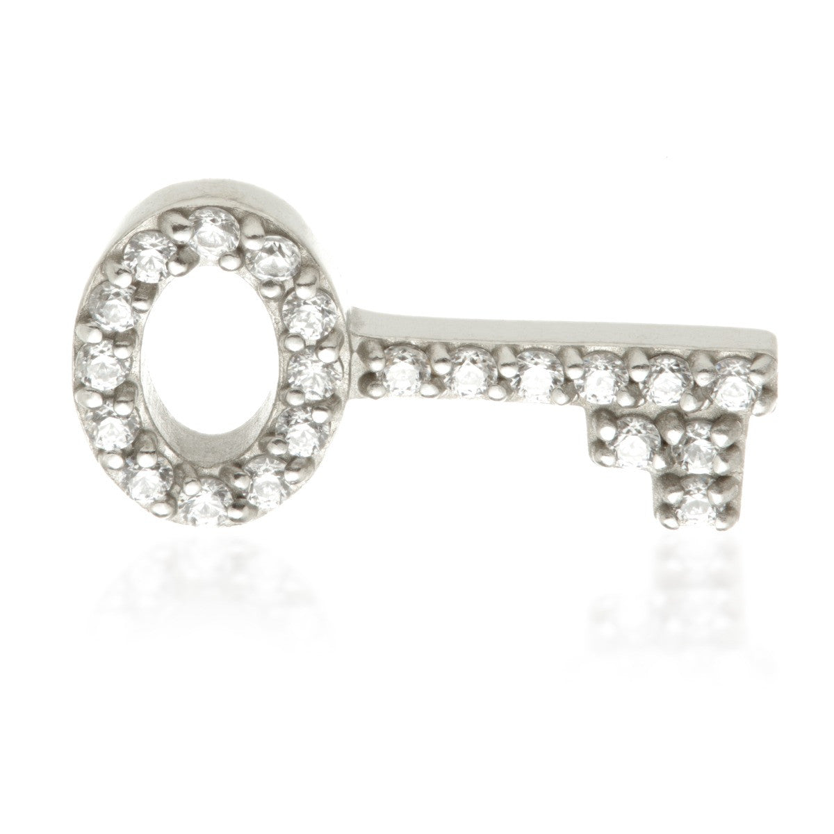 Steel Pavé Key Charm for Hinge Segment Ring